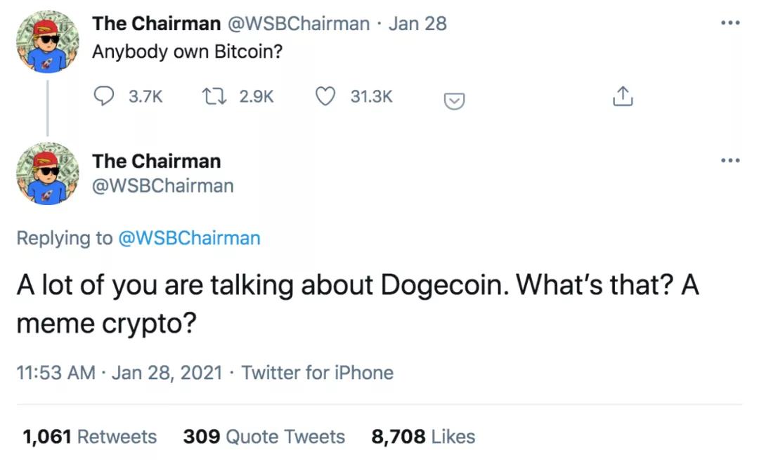 狗狗币Dogecoin因推特热议暴涨76%，成为本周最火加密货币